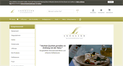 Desktop Screenshot of lucullus-shop.com